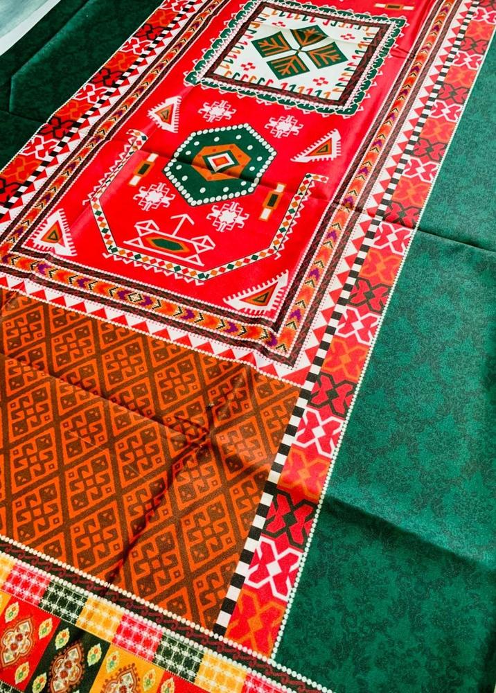 1 Pc Women's Unstitched Swiss Lawn Printed Shirt