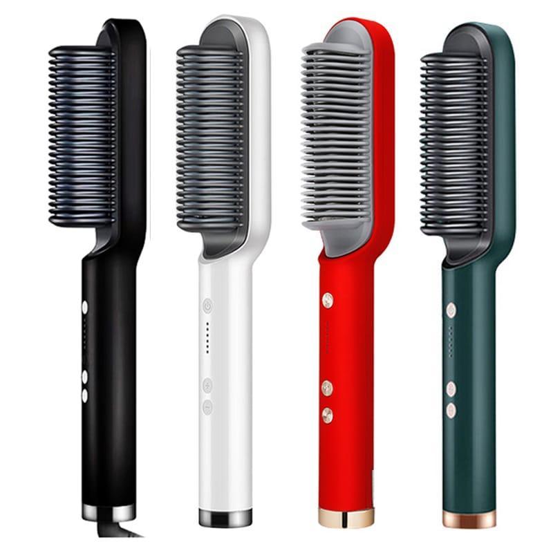 Heat Protection Hair Straightener Brush
