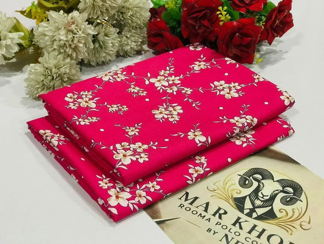 2 Pcs Women's Unstitched Printed Suit