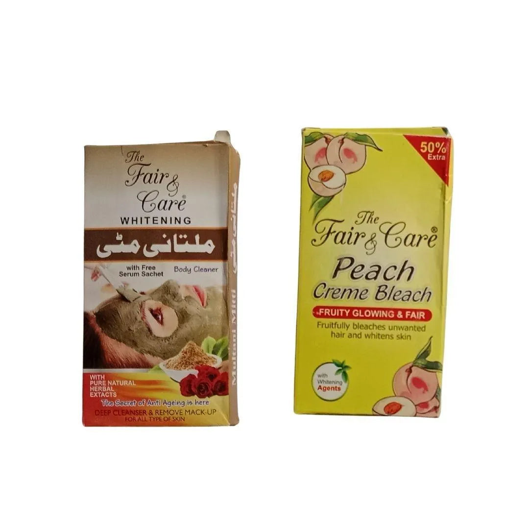 Fair & Care Skincare Bundle – Cleanser, Bleach, Facial & Charcoal Mask