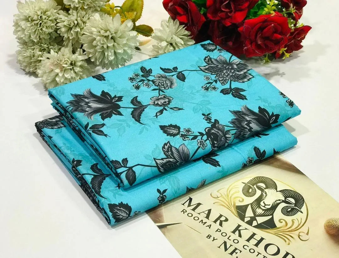 2 Pcs Women's Unstitched Printed Suit