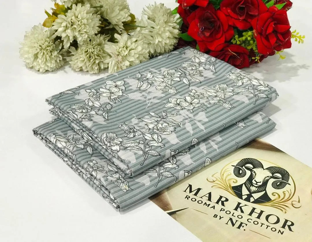 2 Pcs Women's Unstitched Printed Suit