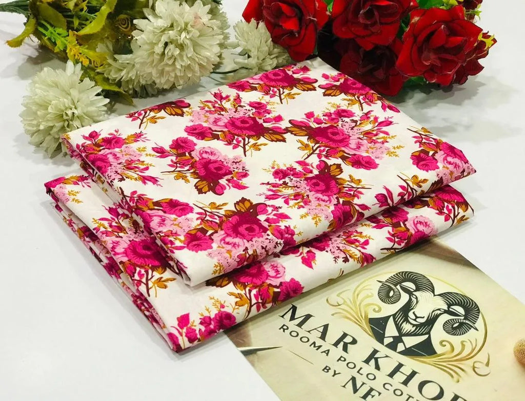 2 Pcs Women's Unstitched Printed Suit