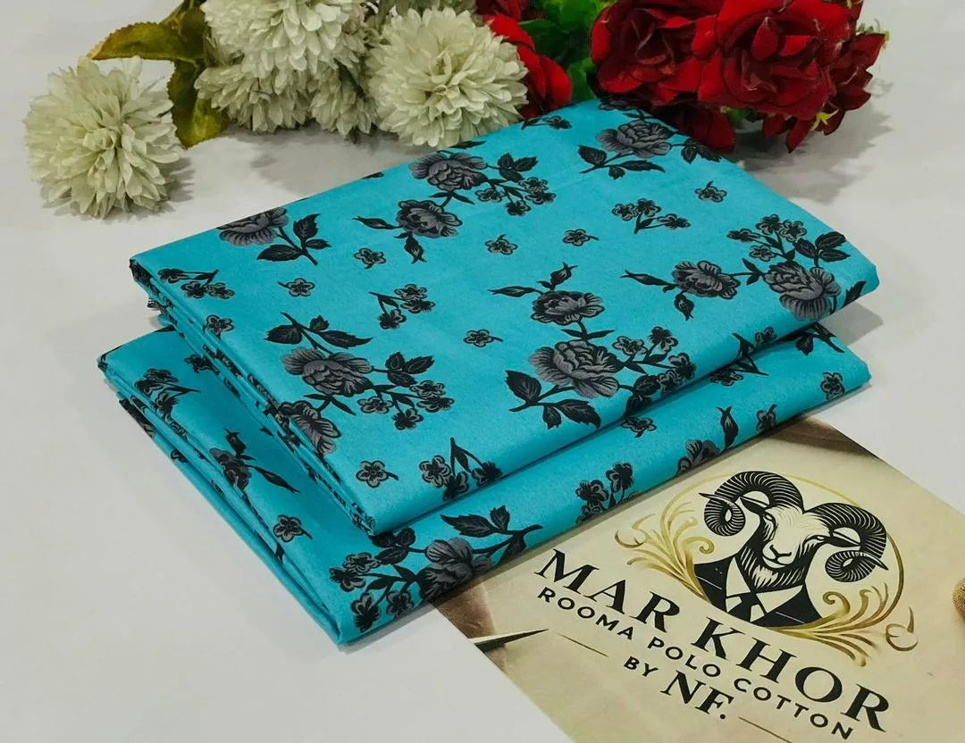 2 Pcs Women's Unstitched Printed Suit