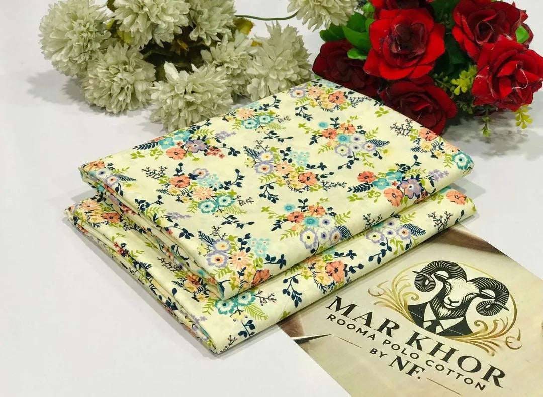 2 Pcs Women's Unstitched Printed Suit